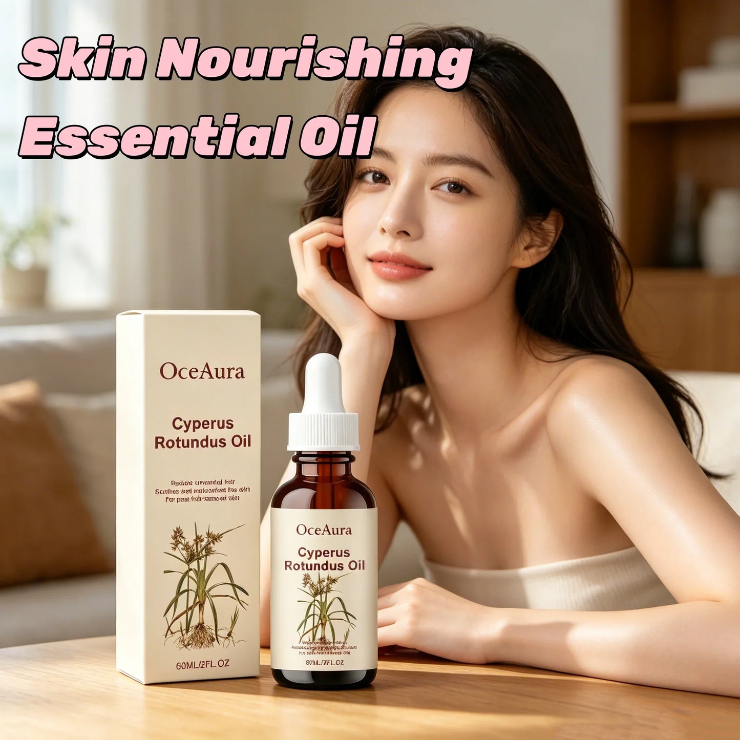 OceAura Organic Face & Body Oil – Moisturizing, 60ml