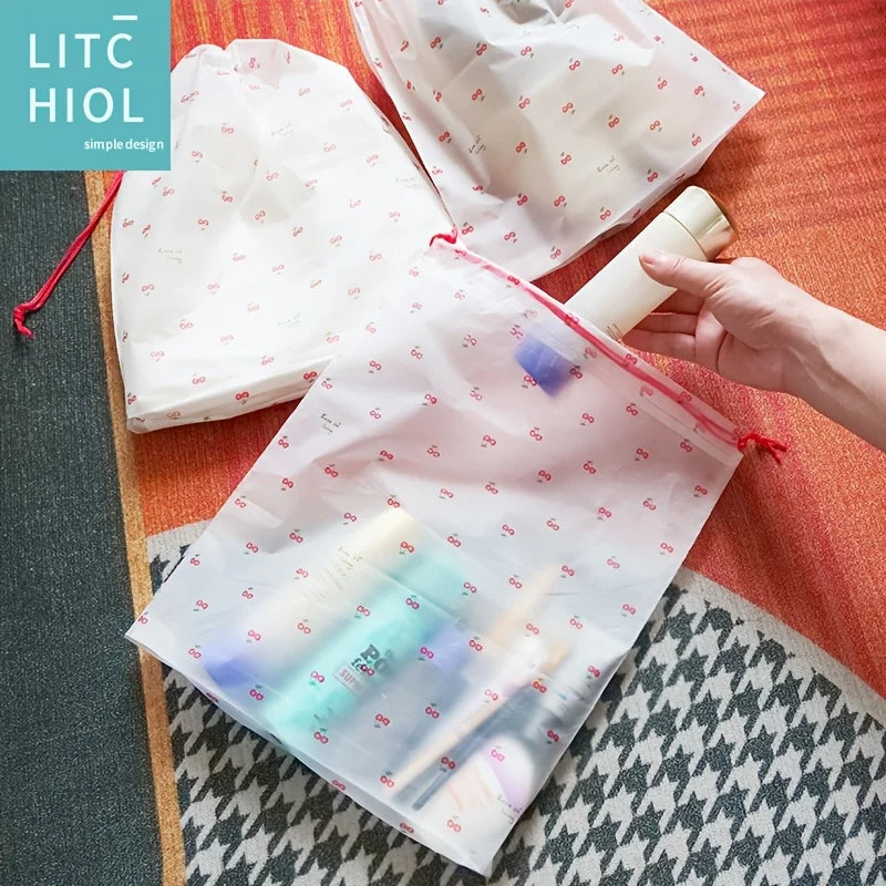 Clear Drawstring Shoe Bags for Travel – Large Organizer