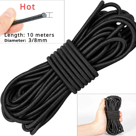 Black Elastic Bands 10M Polyester – Sewing DIY Craft Rope Elastic Sewing Band Peaceful Pleasures Health and Wellness