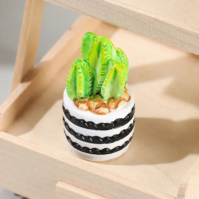 Mini Resin Figures Home Decor Desk Accessories Pot Plant Fairy Garden Ornaments Dollhouse Miniature Items Landscape DIY Peaceful Pleasures Health and Wellness 02