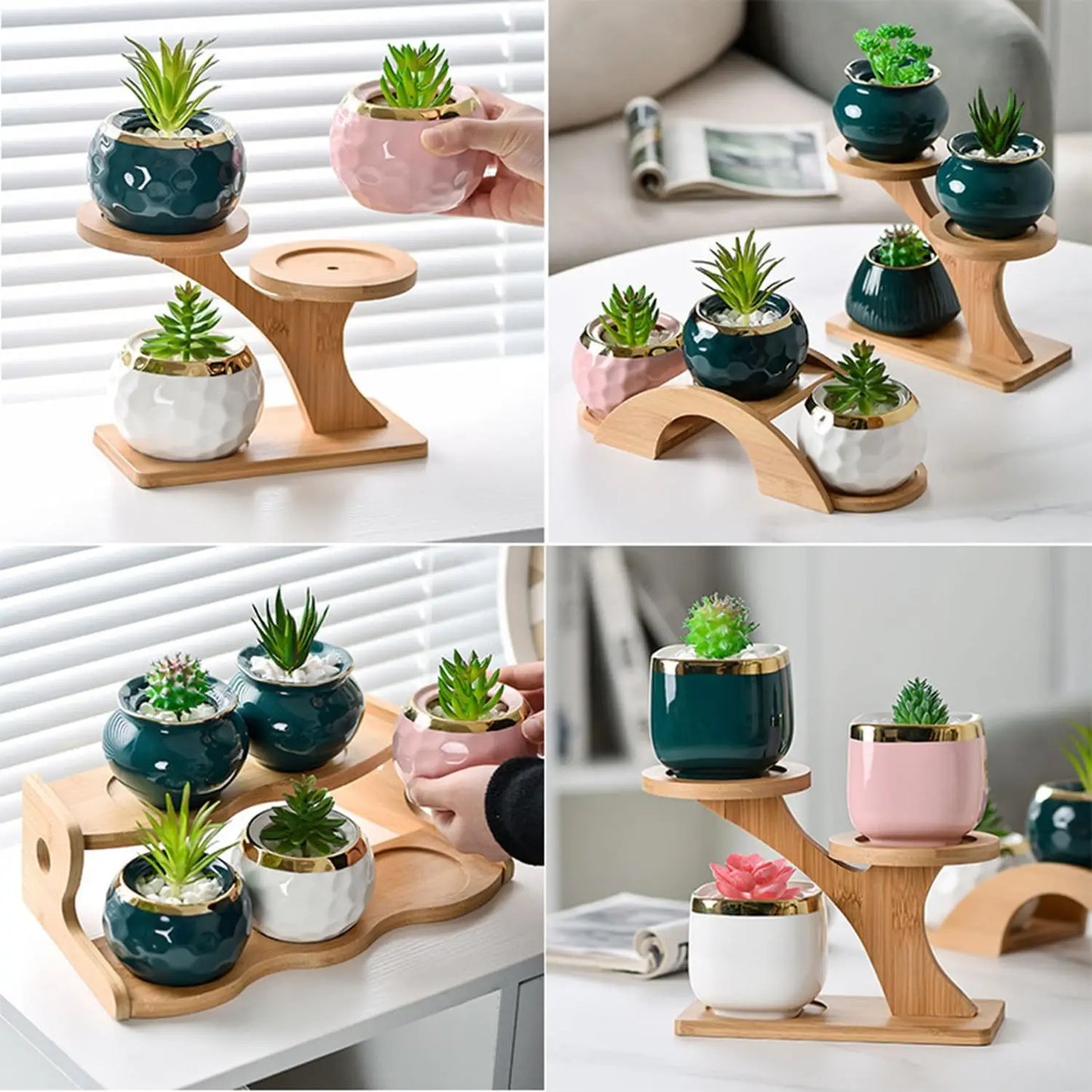 3-Tier Mini Plant Stand for Windowsill, Desk & Indoor Decor