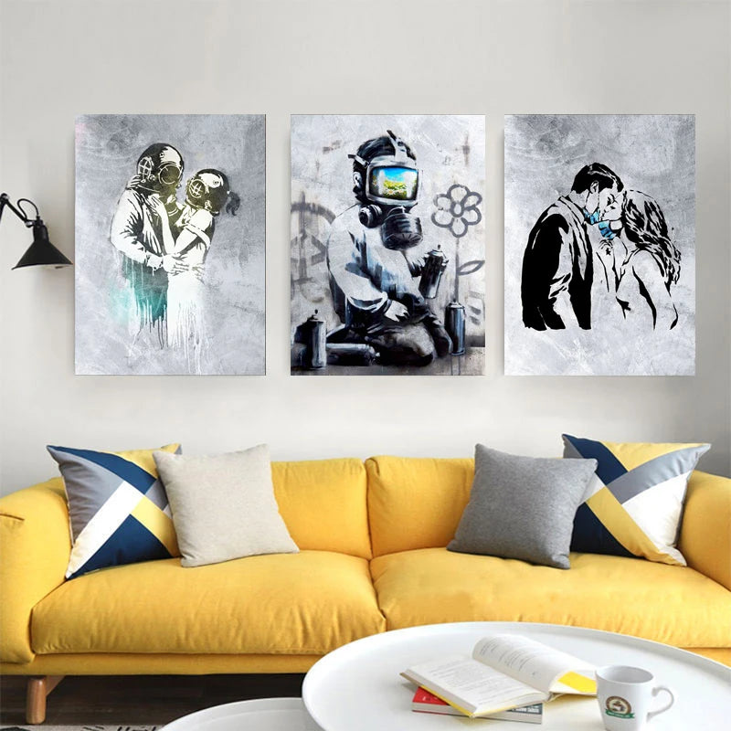 Banksy Game Changer Nurse Tribute Poster Wall Art Canvas Painting Living Room Pictures Bedroom Office Cuadros Home Decoration Peaceful Pleasures Health and Wellness