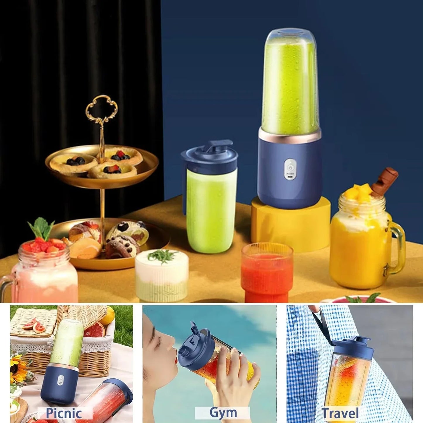 USB Portable Mini Blender Juicer Cup – Travel Smoothie Maker