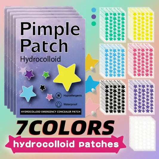 1400pcs Colorful PE Pimple Patches Cute Star Shaped Pimple Cover Sticker Invisible Pimple Cover Removal Pimple Patch Peaceful Pleasures Health and Wellness