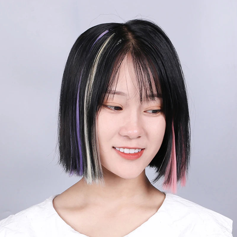 Colored Clip-In Hair Extensions | 55cm Synthetic Weft