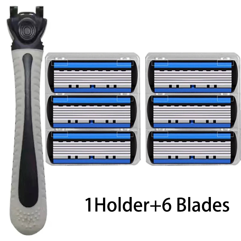 6-Layer Double Edge Safety Razor – Stainless Steel Manual Shaver