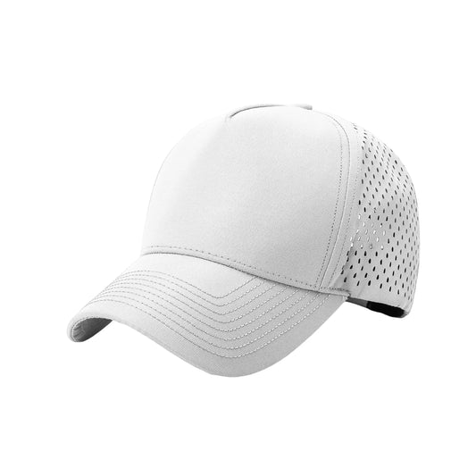 Breathable Quick Dry Sports Cap with Laser Perforation for Outdoor Cycling and Hiking UPF Protections Adjustable Fit Peaceful Pleasures Health and Wellness White