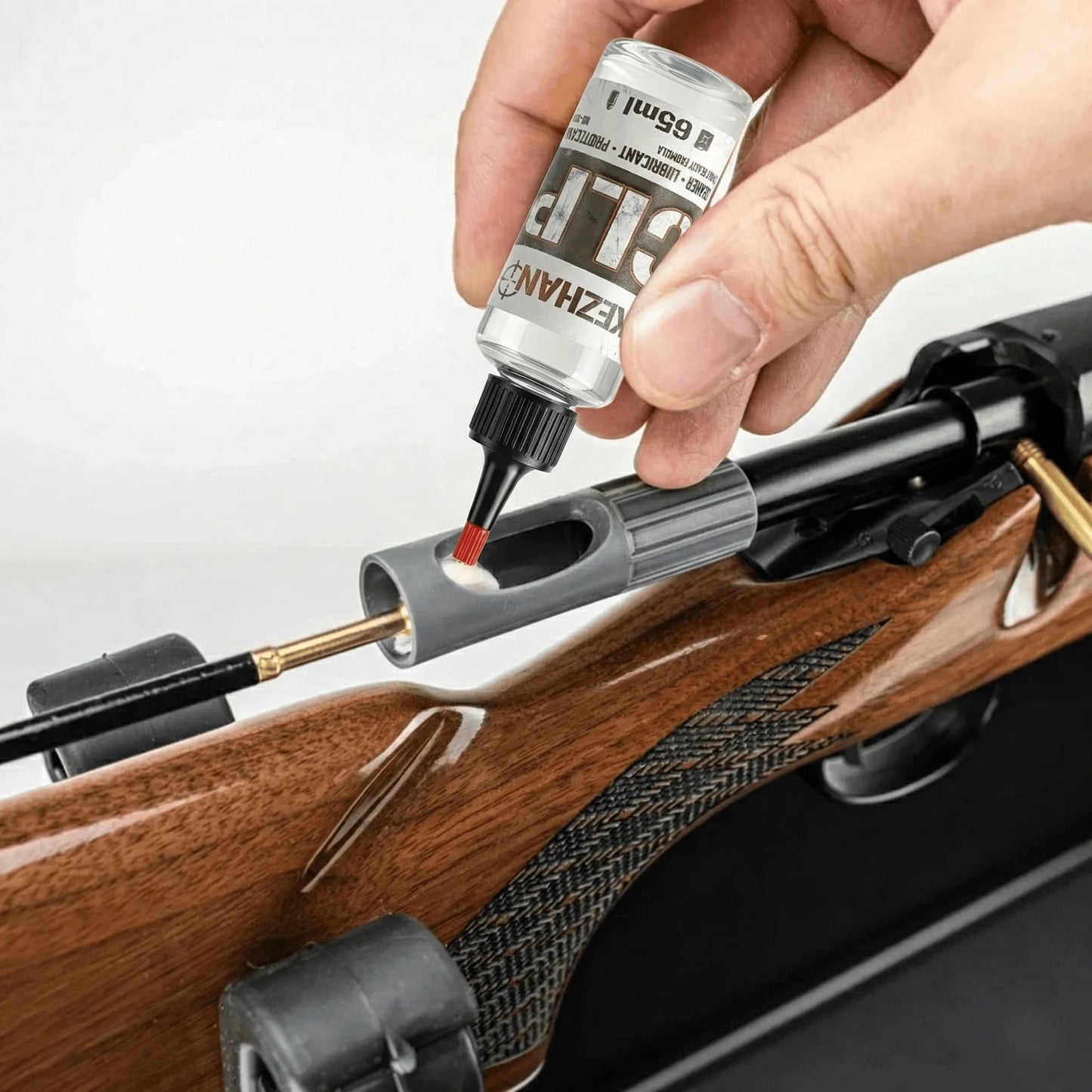 Tactical Gun Bore Guide & CLP Oil Kit. Universal .17 .22 .30 Cal Rifle Cleaning Maintenance. AR15 Hunting Bore Protector Set Peaceful Pleasures Health and Wellness