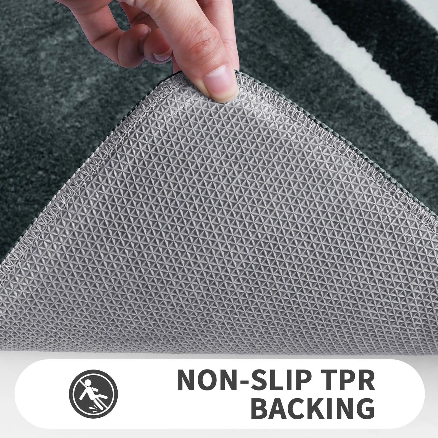 Microfiber Bathroom Closestool Carpet Waterproof Non-slip Quick Drying Machine Washable TPR Backing Medium Velvet Toilet Mats Peaceful Pleasures Health and Wellness