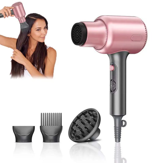 Professional 1900W Hair Dryer Powerful Dc Motor Hot and Cold Wind Blow Hair Dryer With Concentrator Peaceful Pleasures Health and Wellness