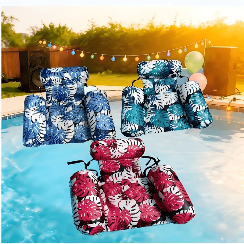 Inflatable Pool Float Lounger – Thickened PVC Floating Bed