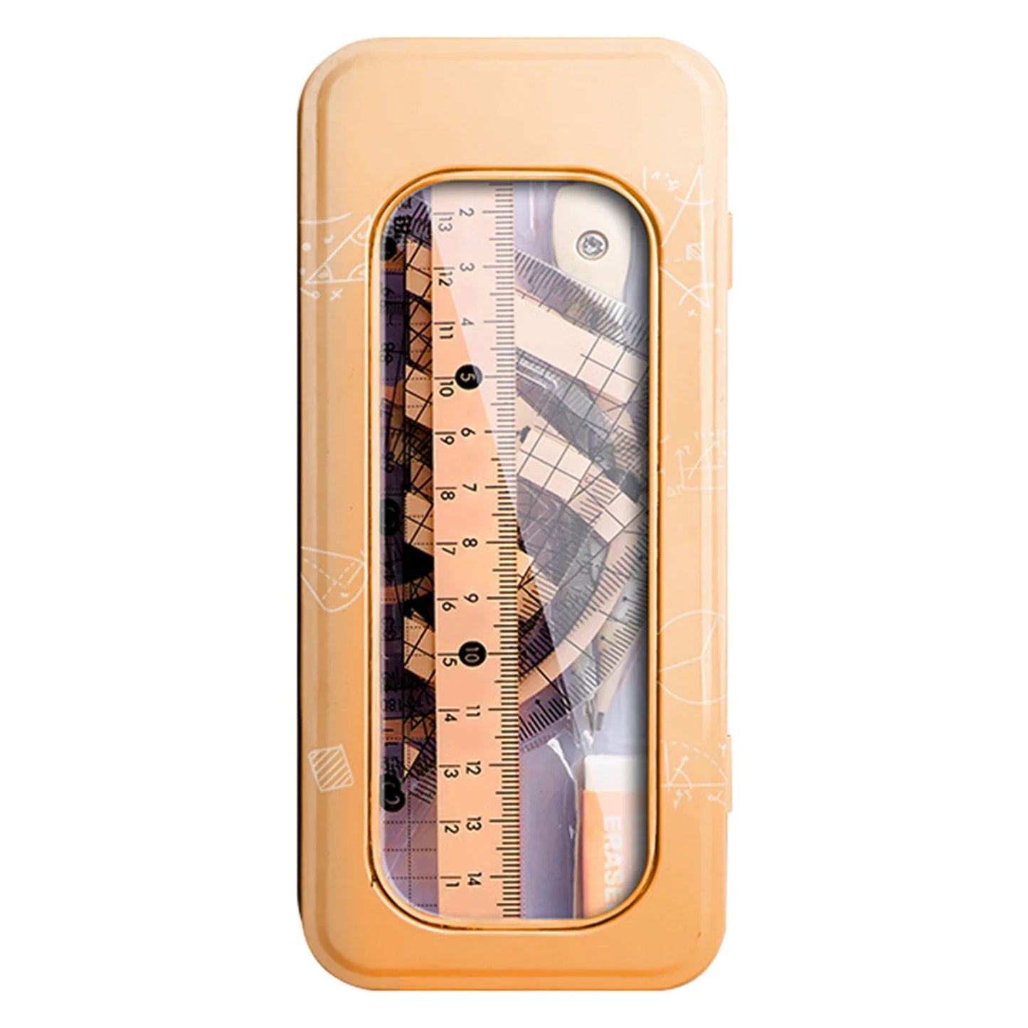 8-Piece Student Geometry Set – Compass, Protractor & Ruler