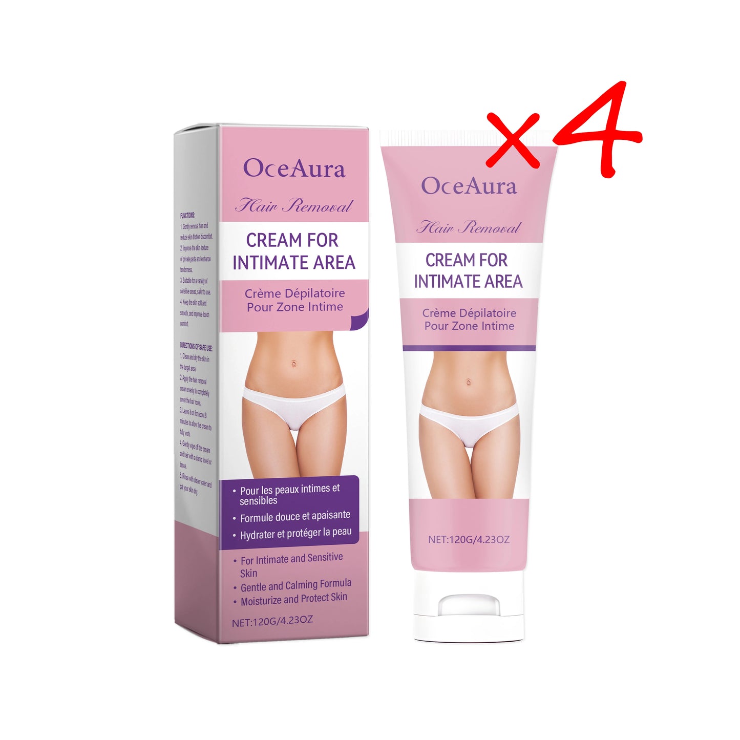 OceAura Sensitive Skin Hair Removal Cream | Bikini & Body