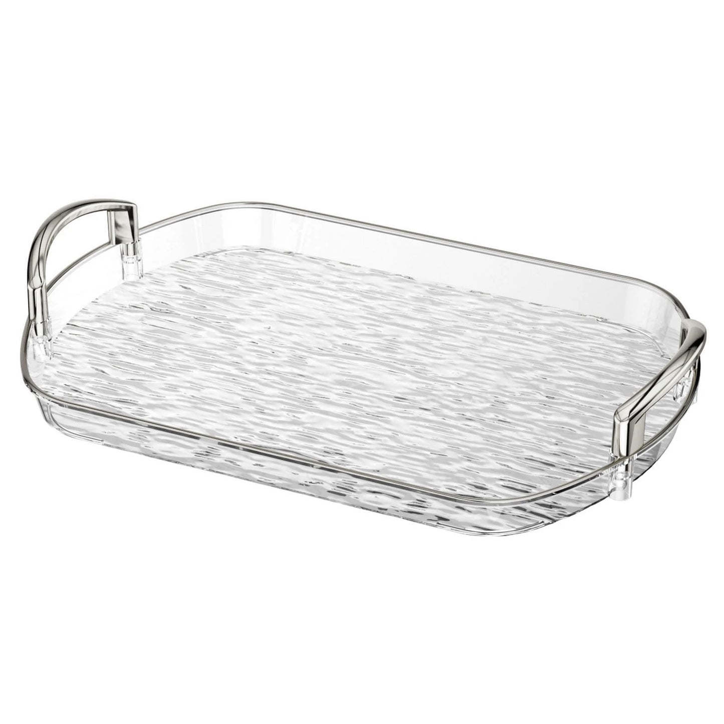 Food Platter Clear Plastic Serving Tray With Handles Versatile Dining Tea Serving Platter For Home Restaurant Cafe Decorate Tray Peaceful Pleasures Health and Wellness 11 M