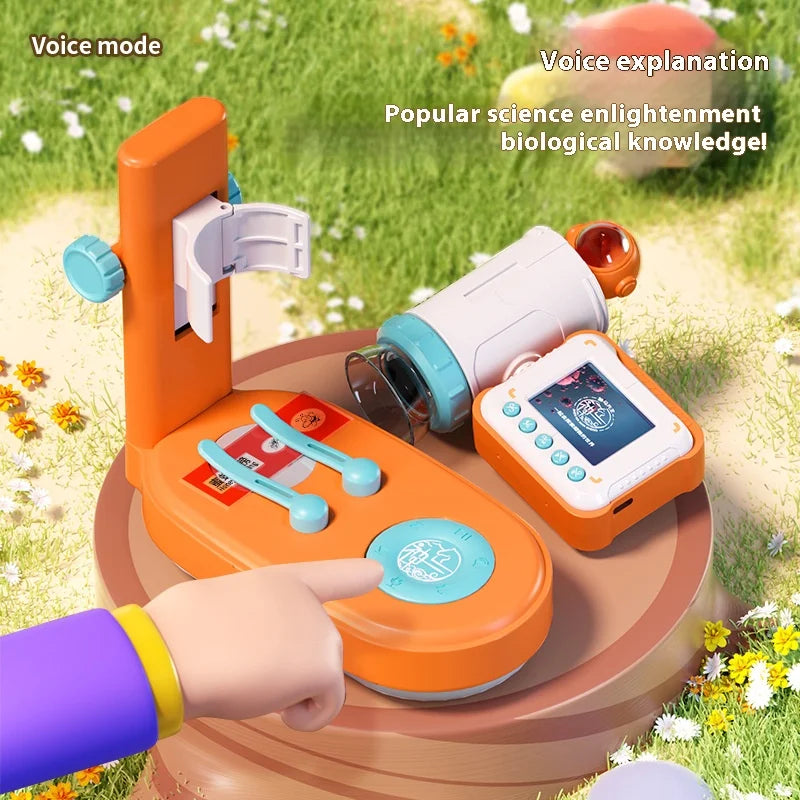 Microscope, Children's Science Professional Grade, Electron Optics, High Definition, Portable, Handheld Magnifier Peaceful Pleasures Health and Wellness