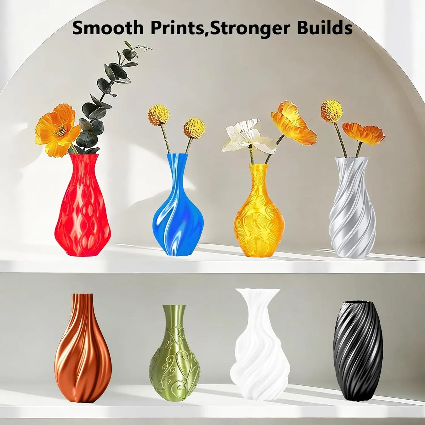 Silk PLA Filament 1.75mm | Metallic Shiny 3D Printer Filament 250g