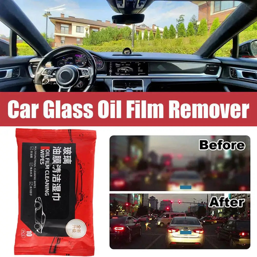 Car glass oil film remover Windshield Glass Cleaner Car Glass Cleaner Wipes Compact Portable Dusting Wipes for Cars Peaceful Pleasures Health and Wellness