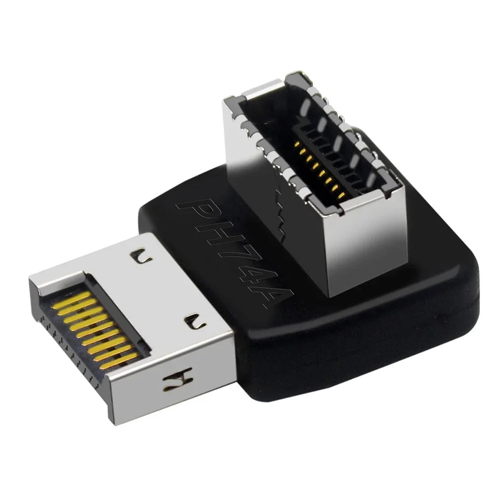 USB 3.1 Type-C 90° Internal Header Adapter – Type-E Converter