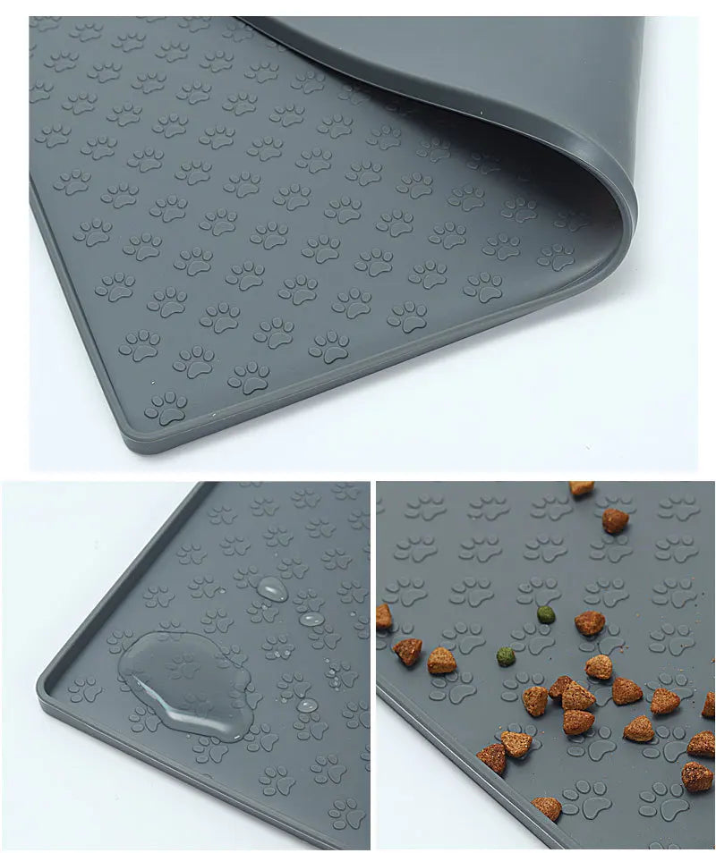 Silicone Pet Feeding Mat – Waterproof Non-Slip for Cats & Dogs