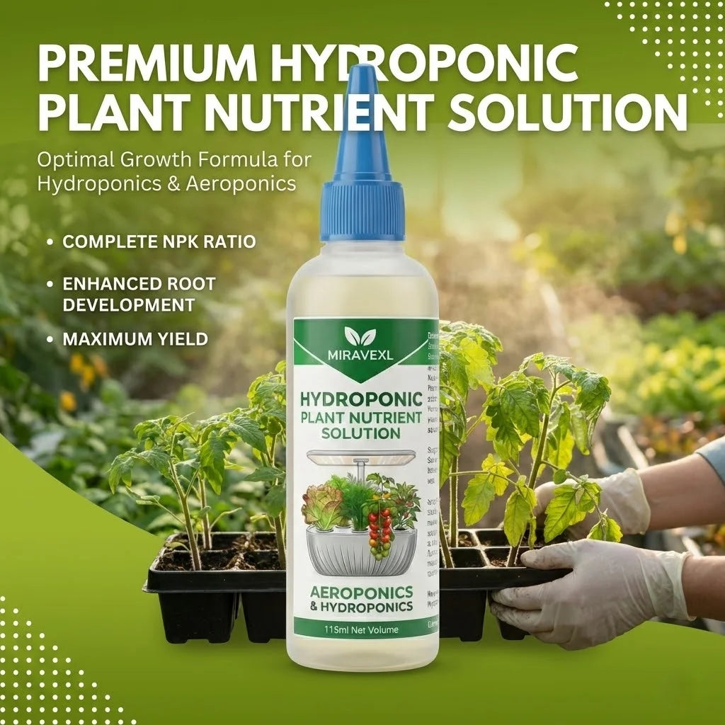 MIRAVEXL 115ml Hydroponic Liquid Plant Food Nutrients All-Purpose Slow Release Fertilizer For Indoor Flowers Garden Accessories Peaceful Pleasures Health and Wellness