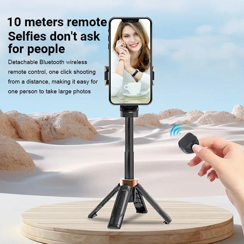 Mobile Phone Tripod, Portable Selfie Stick With Wireless Detachable Remote Control for Photo Live Streaming and Video Recording Peaceful Pleasures Health and Wellness