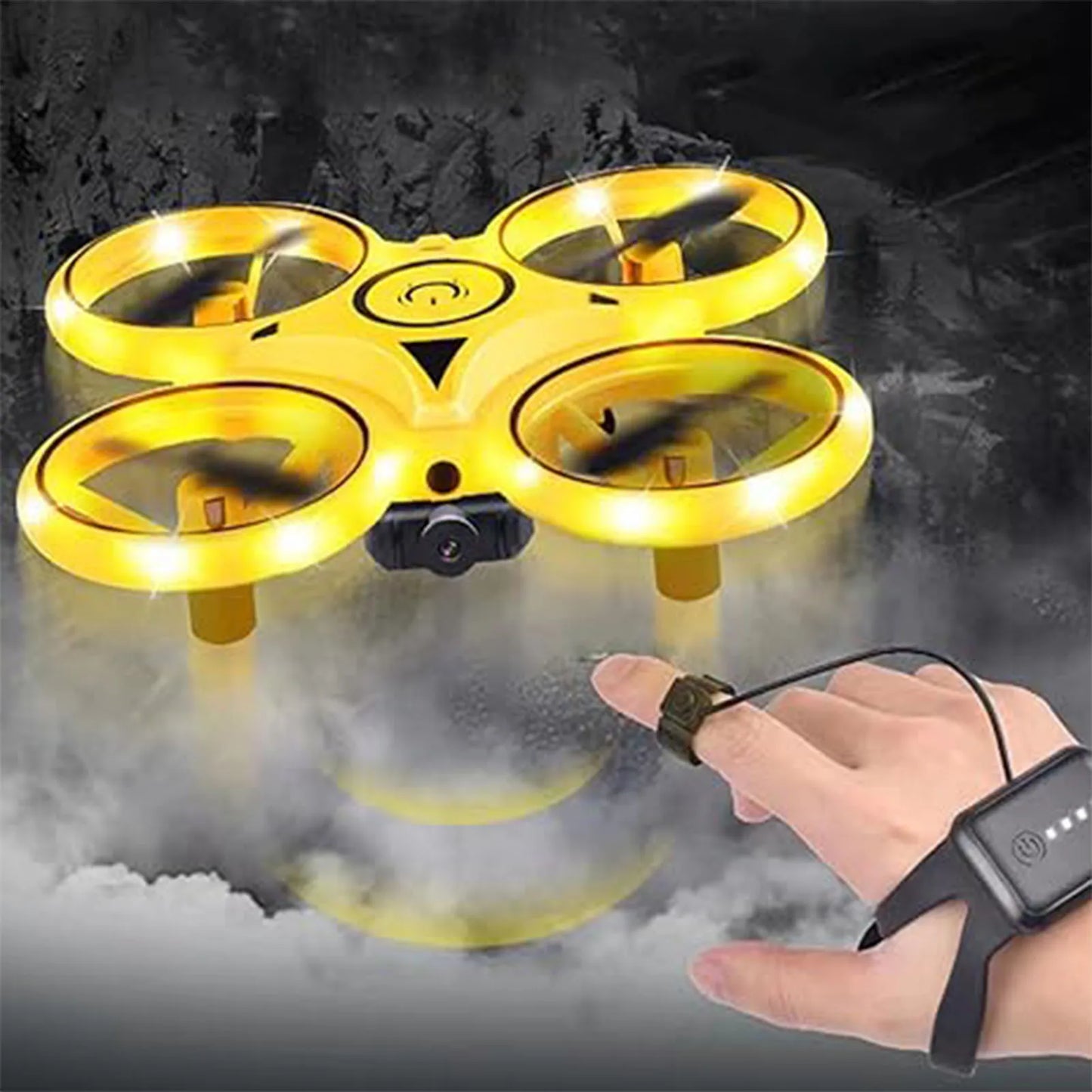 Electric Gesture Control Drone Toy with Light Smart RC Electric Flying Drone With LED Outdoor Toys for Kid Boys Girls Toy Gift Peaceful Pleasures Health and Wellness