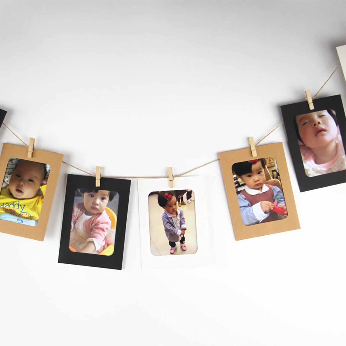 10pcs Photo Frame DIY 5/7 Inch Kraft Paper Hanging Wall Picture Album Decoration For Home Photo Frame Home Peaceful Pleasures Health and Wellness 7Inch 10pcs