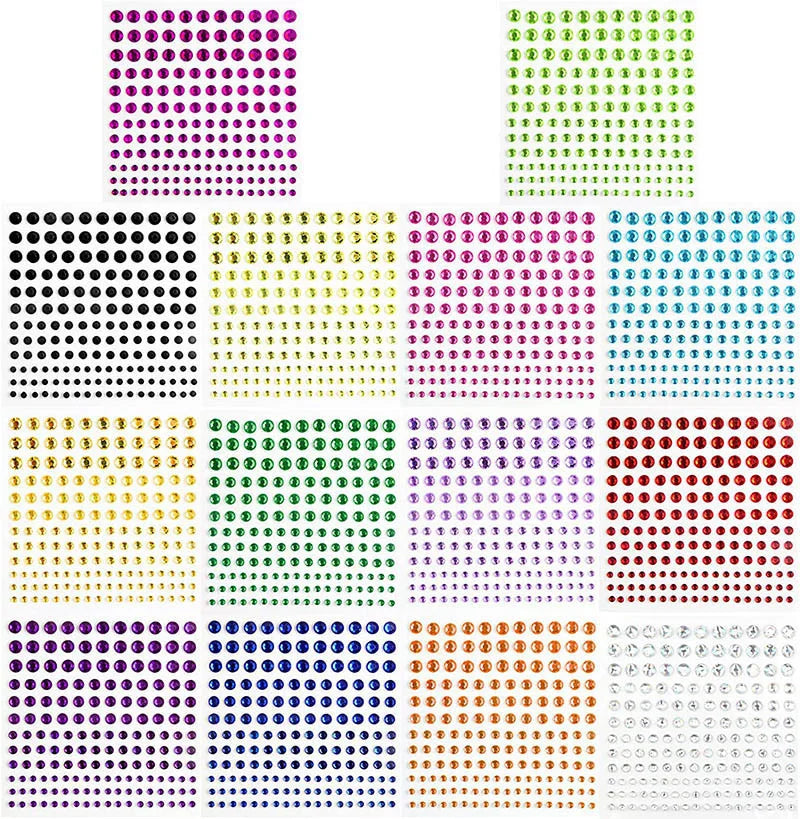 Self Adhesive Rhinestone Gem Stickers Face Nail Body Makeup Festival