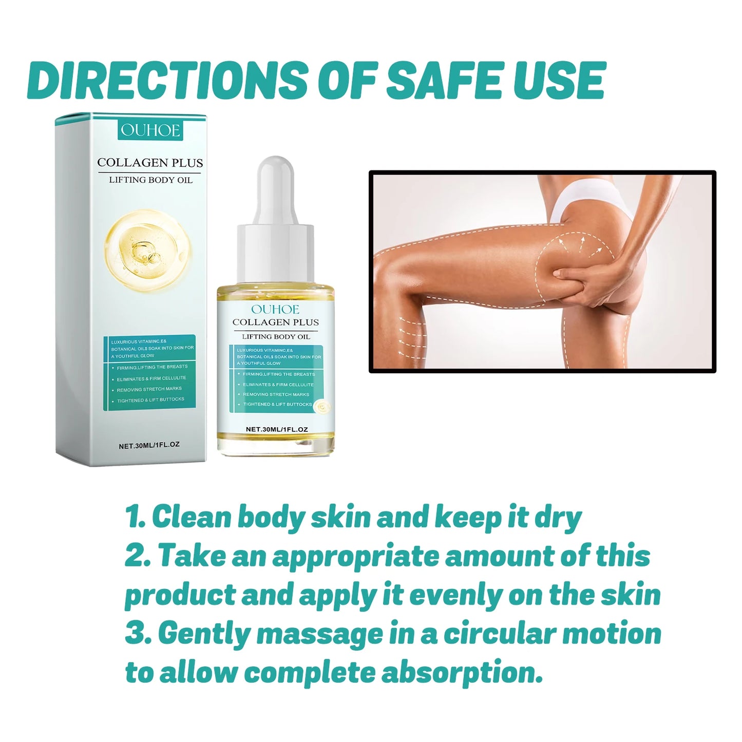 Collagen Body Oil – Firming, Lifting & Skin Tightening 30ml