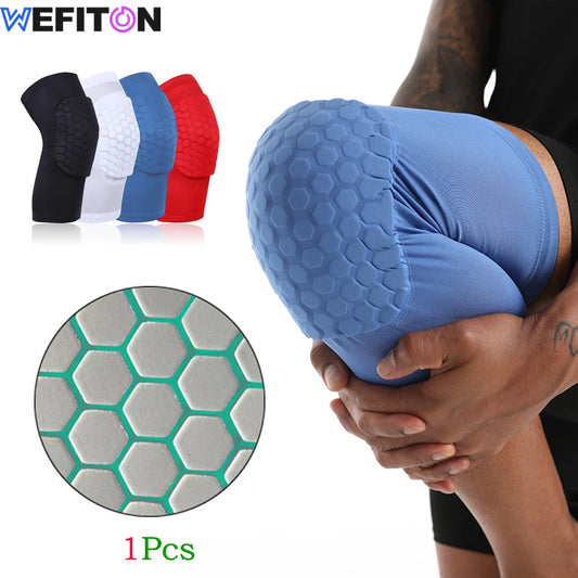 Honeycomb Knee Pad Compression Sleeve for Basketball & Sports Knee Compression Sleeve Peaceful Pleasures Health and Wellness