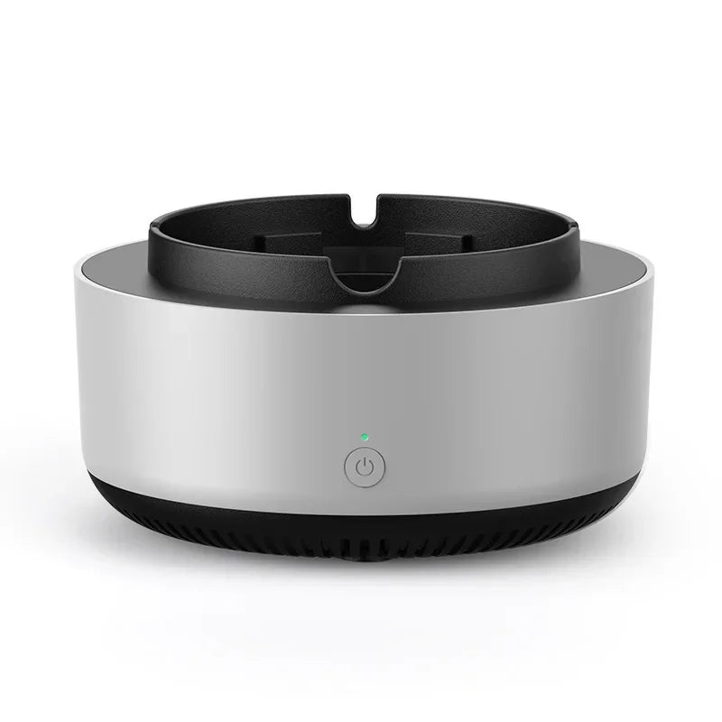 Portable Smokeless Ashtray Air Purifier Multi Filtration Removes Smoke Odor for Home Office Car Passive Smoking Protection Peaceful Pleasures Health and Wellness grey