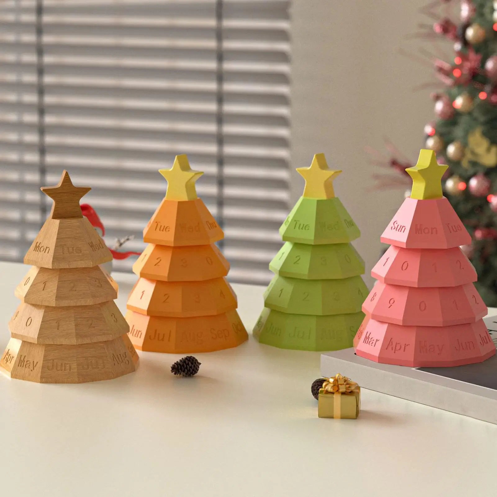 Silicone Crafting Mold Reusable Easy Release Silicone Mold For Christmas Tree Perpetual Calendar For Concrete Plaster Clay Peaceful Pleasures Health and Wellness