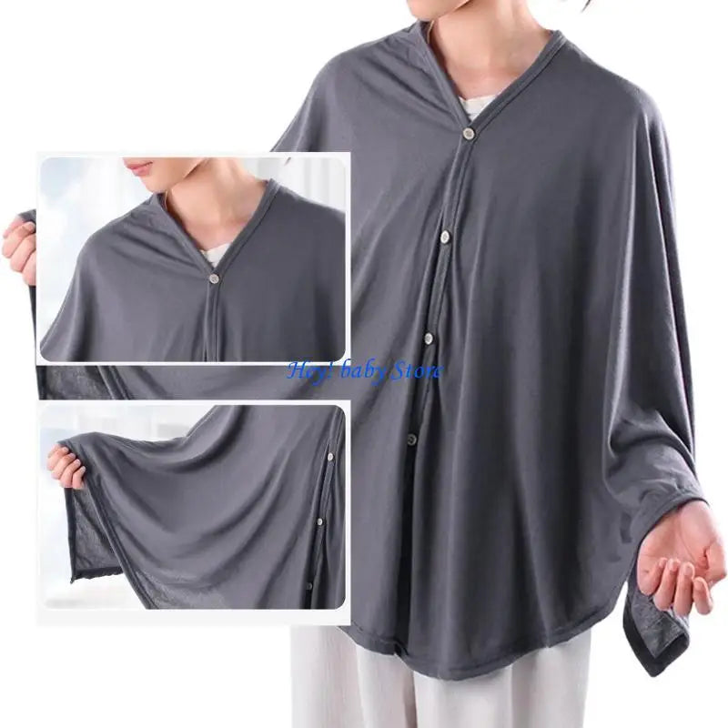 Breathable Cotton Nursing Cover – Adjustable Breastfeeding Shawl