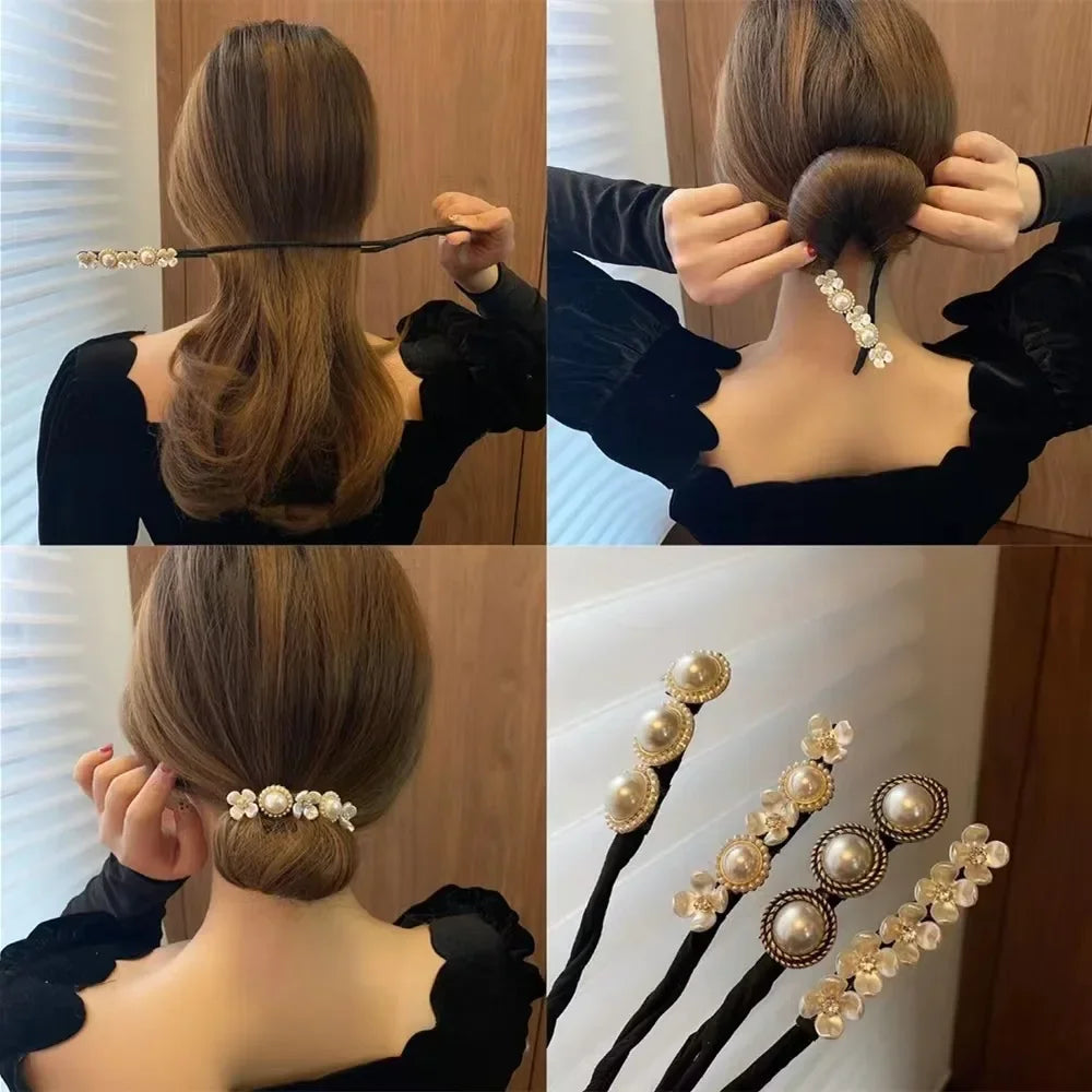 Velvet Bow Hair Twist Clip | No-Heat Ball Head Curl Accessory