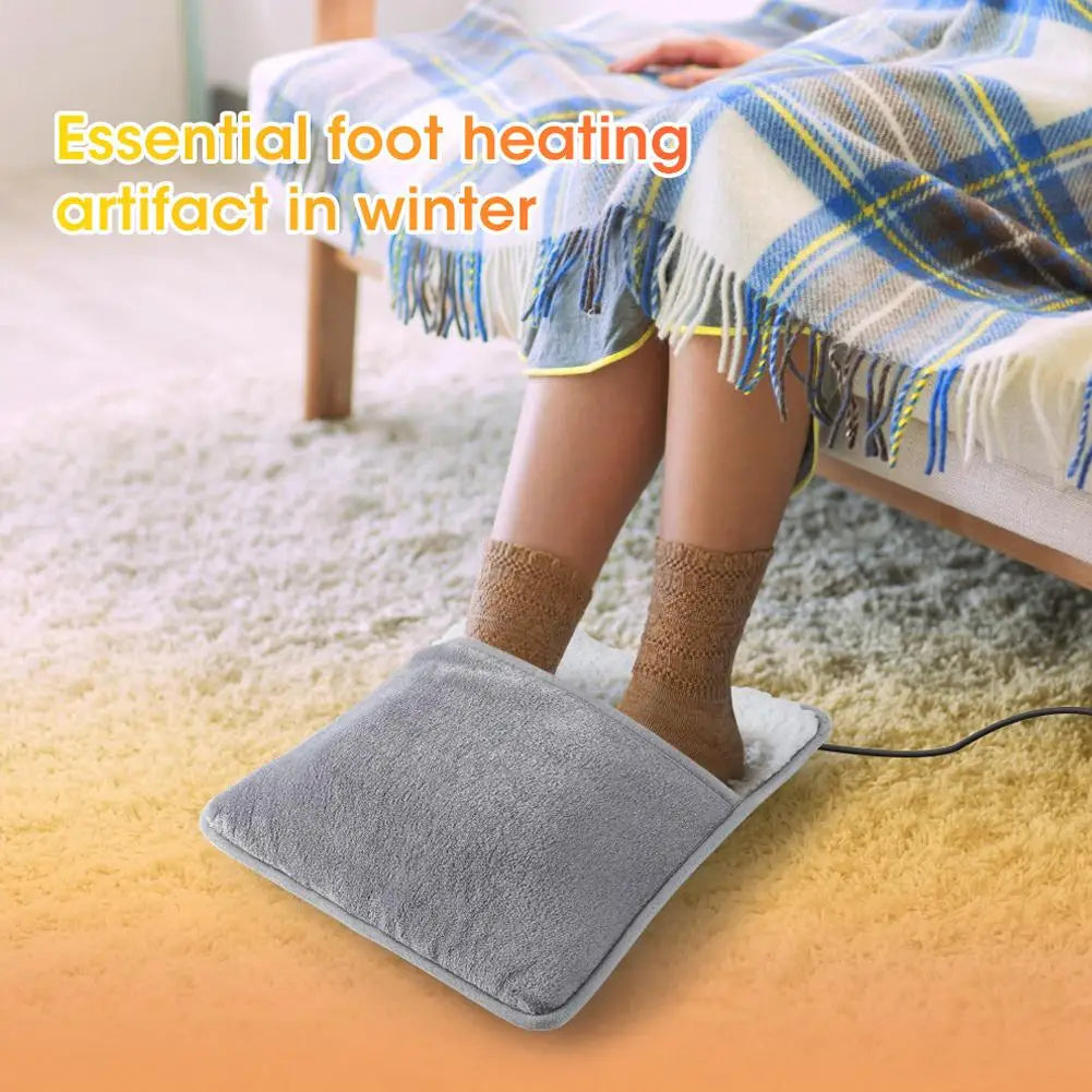 USB Electric Foot Warmer Heating Pad – Plush, Washable