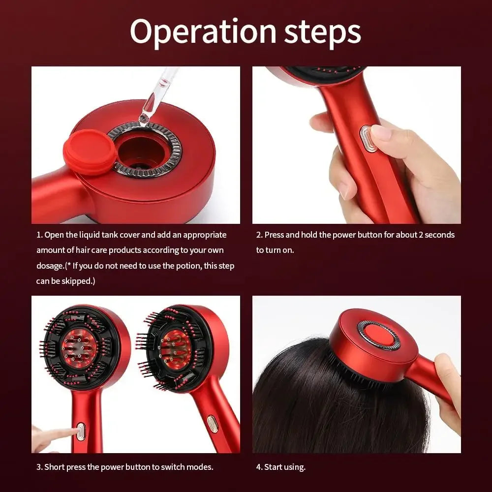 Electric Scalp Massager Comb | Red Light Therapy Hair Growth