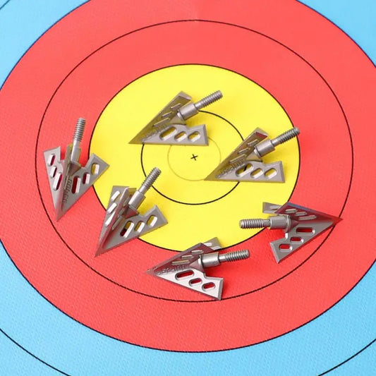 Archery Arrowheads Shooting Hunting Broadhead Points 100Grain 3-Blade Peaceful Pleasures Health and Wellness