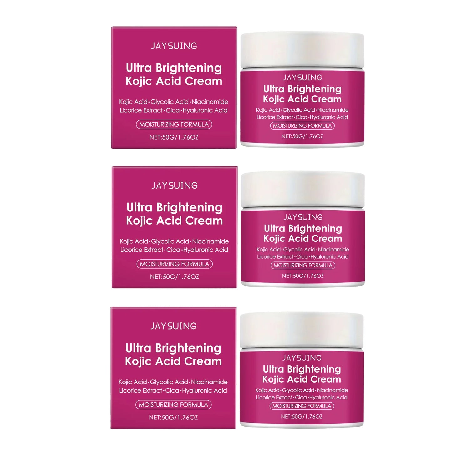 Kojic Acid Brightening Face Cream | Hyaluronic Acid & Licorice