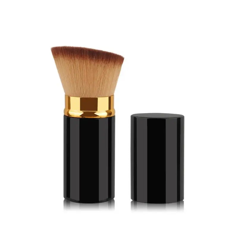 Retractable Cosmetic Brush Portable Face Powder Blusher Foundation Blush Highlight Brush Fiber Hair Handle Brush Female Peaceful Pleasures Health and Wellness A13