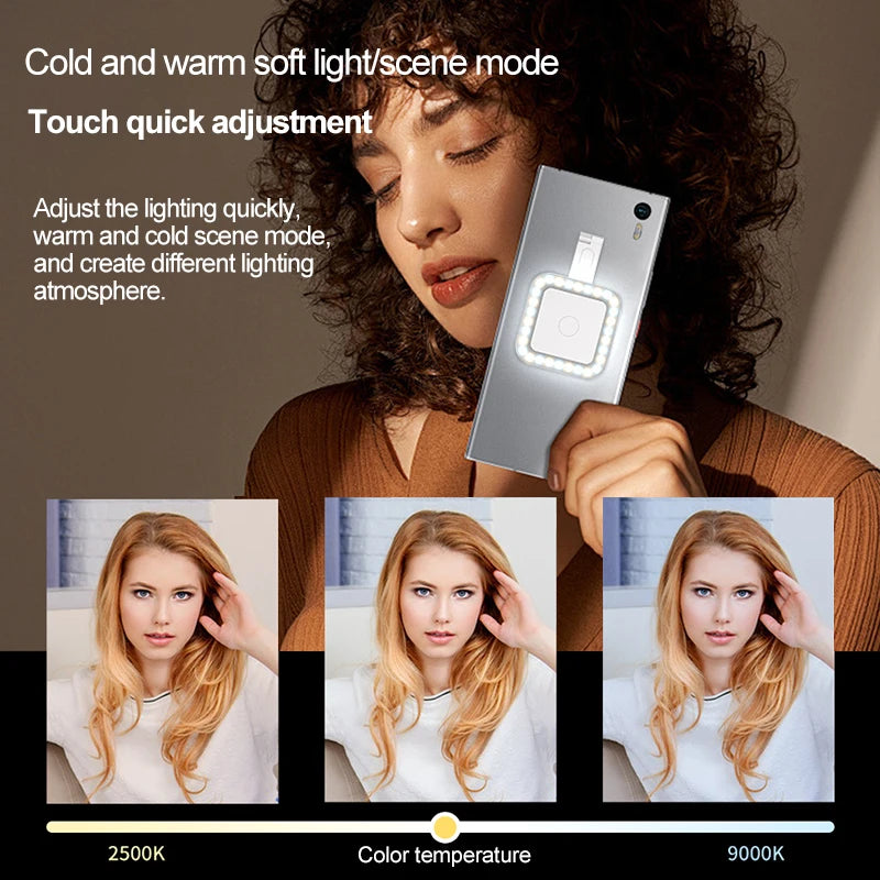 Magnetic Absorption Fill Light Lamp Light Led Mobile Led Light Cell Phone Lighting Led Light Photography Selfie Lighting Camera Peaceful Pleasures Health and Wellness