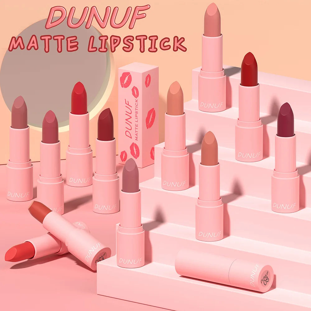 DUNUF Matte Lipstick – 24Hr Waterproof Non-Stick Lip Color