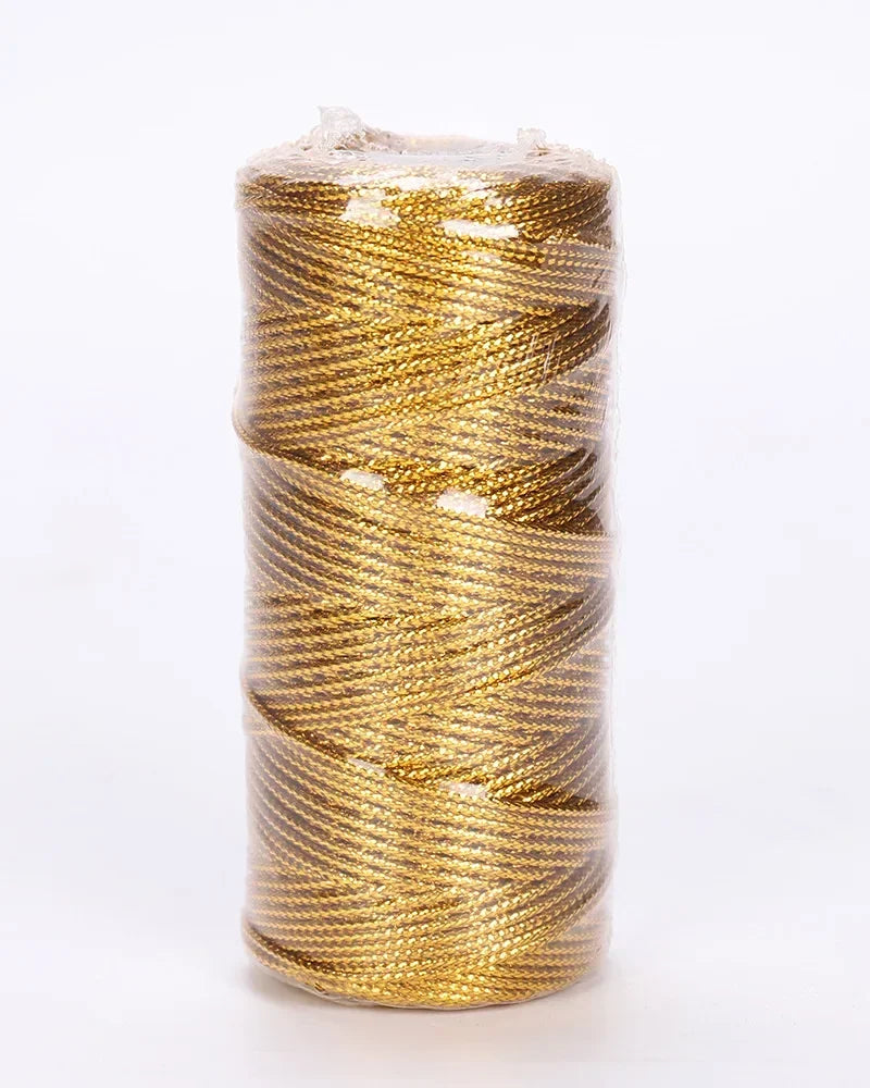 1.5mm Metallic Macrame Cord 100M – Gold & Silver Craft Rope