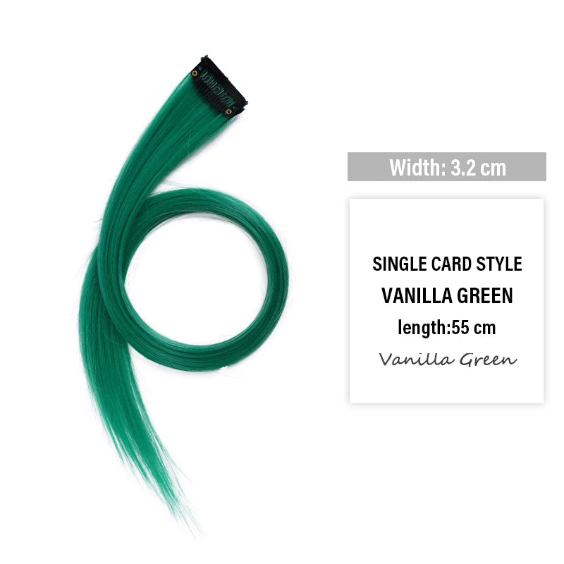 Colored Clip-In Hair Extensions | 55cm Synthetic Weft