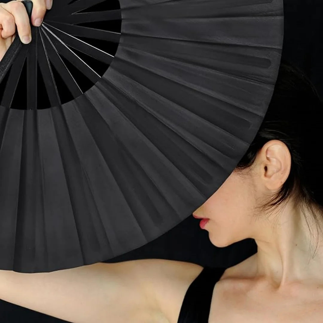 Large Holographic Folding Hand Fan | Line Dancing Clap Fan