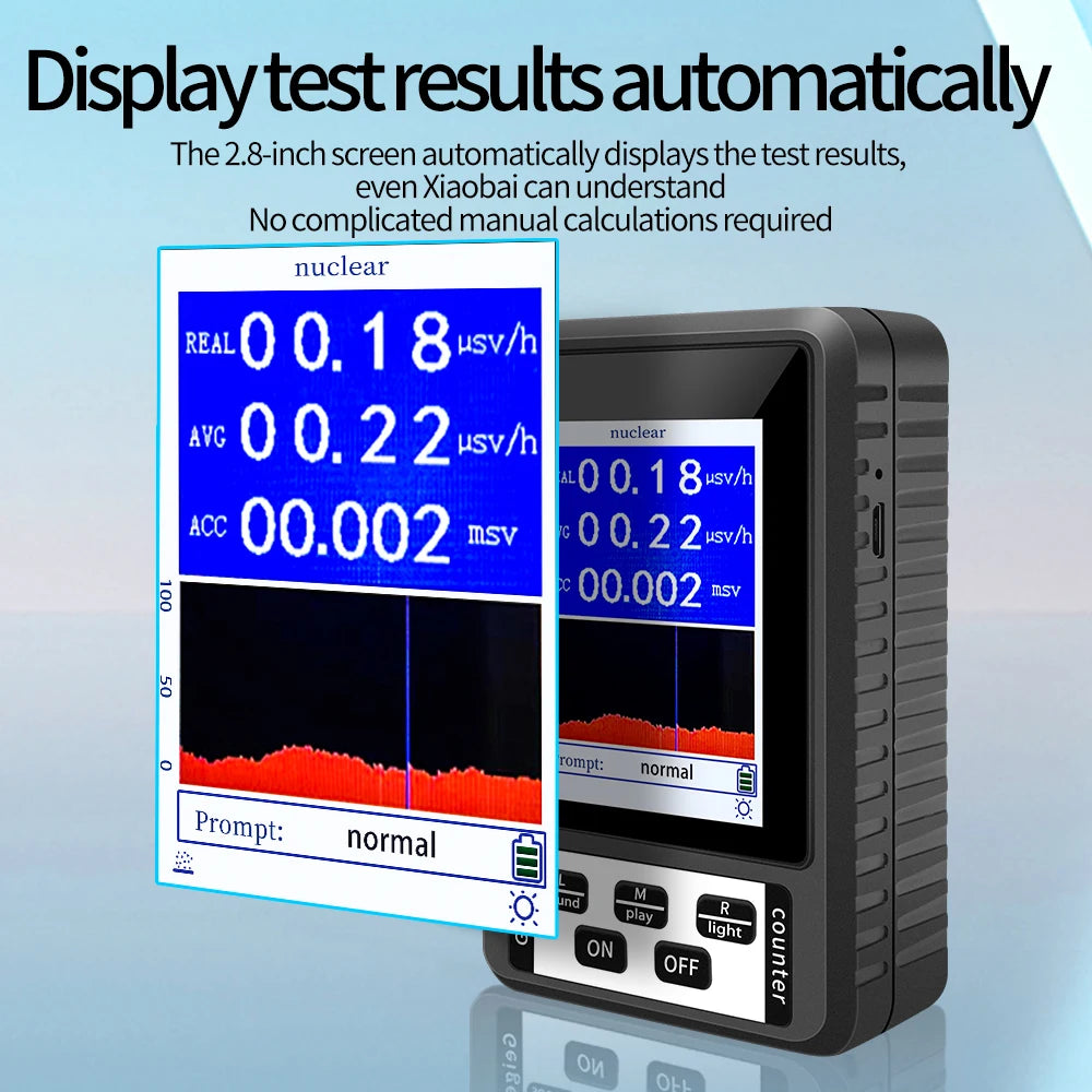 XR-1 Portable Geiger Counter Nuclear Radiation Detector Personal Dosimeter Marble Tester X-Ray Radiation Dosimeter Peaceful Pleasures Health and Wellness