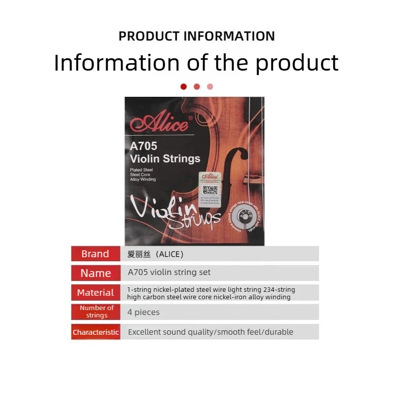 Alice A705 Violinstrings 1-4Strings Full Ofstrings Professional Wire
