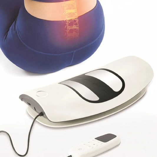 Multifunctional Lumbar Traction Device Waist Massager Waist Spine Support Back Massage Stretcher with Vibration Traction Peaceful Pleasures Health and Wellness