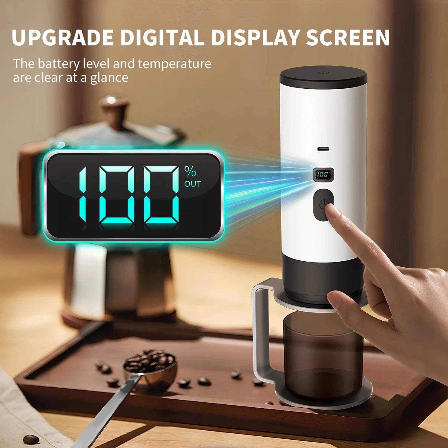 HOMEFISH Portable Wireless Capsule Coffee Machine 15BAR 3-in-1 Portable Espresso Machine Peaceful Pleasures Health and Wellness