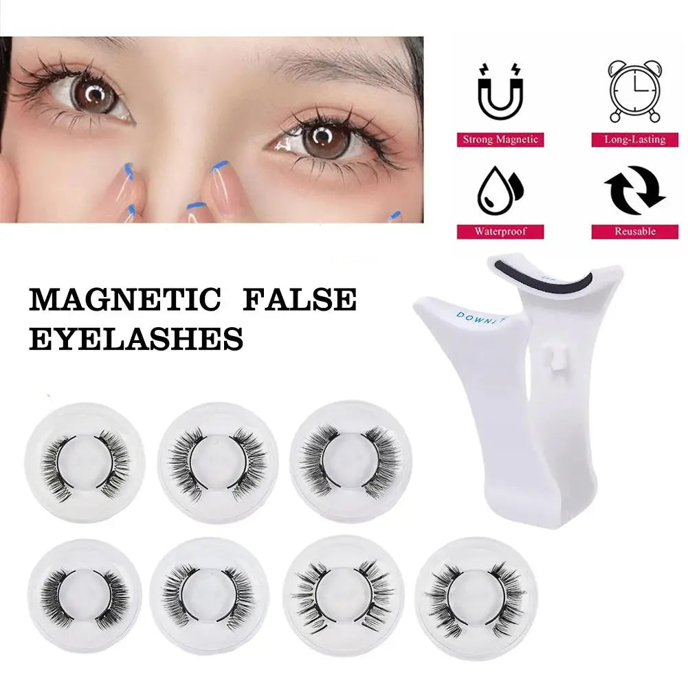 3D Magnetic Eyelashes Handmade Natural Magnetic False Eyelashes Reusable Magnetic Eyelashes Tweezers Set Peaceful Pleasures Health and Wellness