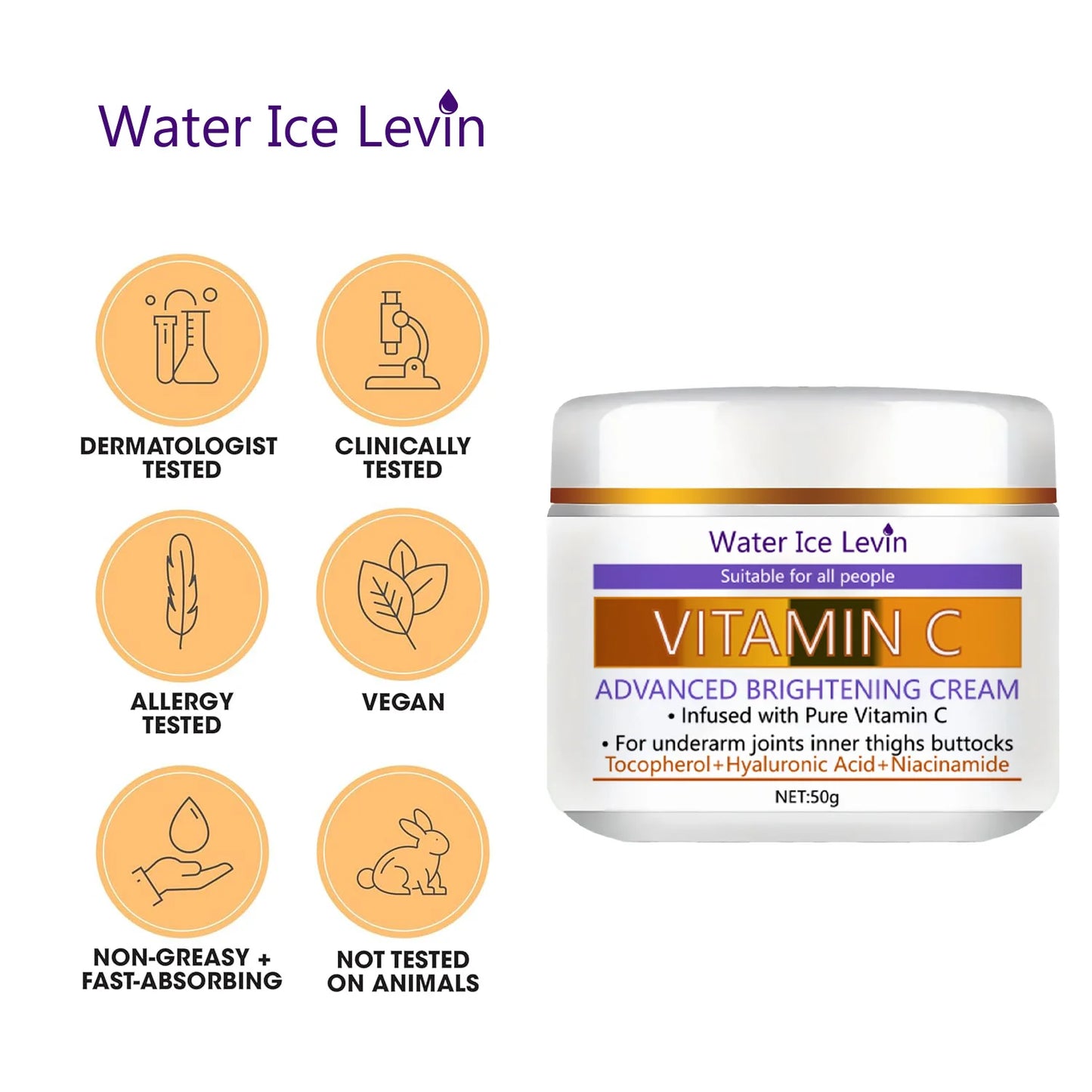 Vitamin C Brightening Body Cream – Even Skin Tone Emulsion 50g Brightening Body Cream Peaceful Pleasures Health and Wellness